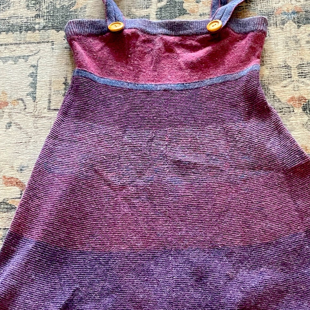 Authentic Free People multi colored non itchy wool jumper dress.